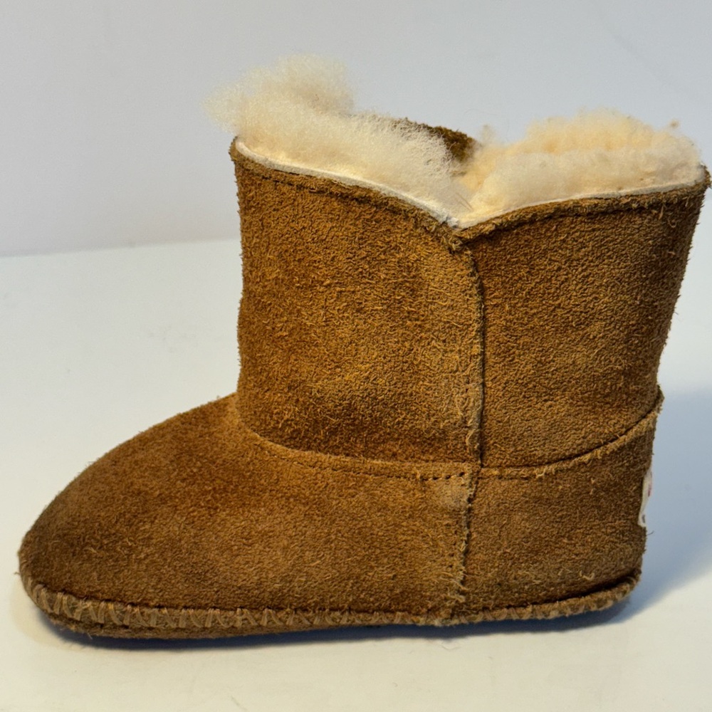 UGG Cassie Bow Boots - Toddler Kids Size 4/5 - Tan & Pink Suede Leather - Picture 5 of 12